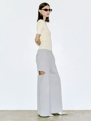 HALF SLEEVE RIB KNIT