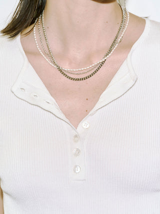 HALF SLEEVE RIB KNIT