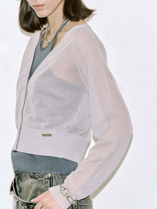 BI-COLOR MOON KNIT CARDIGAN