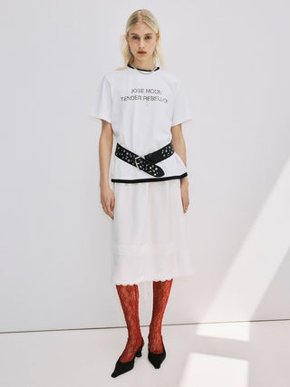 RINGER T-SHIRT with PEARL