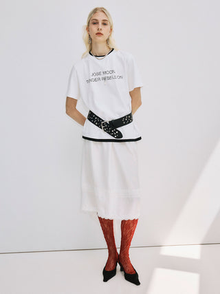 RINGER T-SHIRT with PEARL