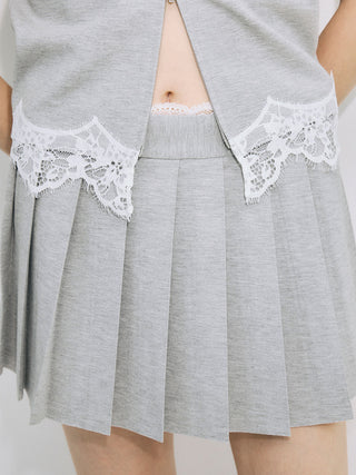 PLEATS MINI SKIRT