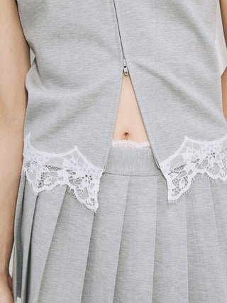 CUTSEW LACE ZIPUP