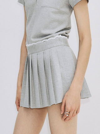 PLEATS MINI SKIRT