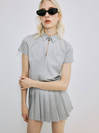 PLEATS MINI SKIRT
