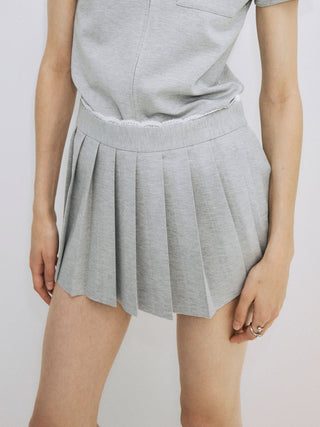 PLEATS MINI SKIRT