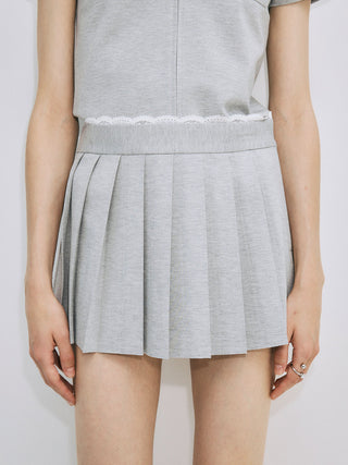 PLEATS MINI SKIRT