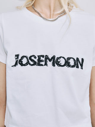 LACE EMBROIDERY LOGO T-SHIRT