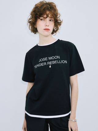 RINGER T-SHIRT with PEARL