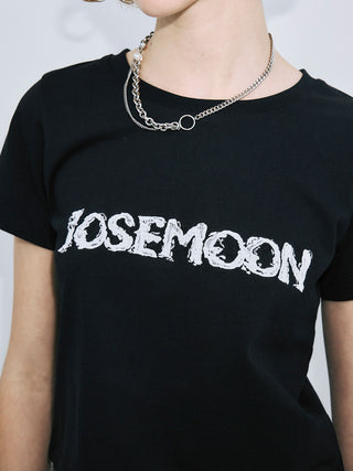LACE EMBROIDERY LOGO T-SHIRT