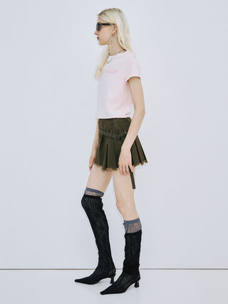 PIGMENT DYE MINI SKIRT