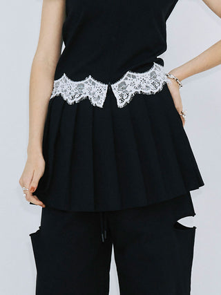 PLEATS MINI SKIRT