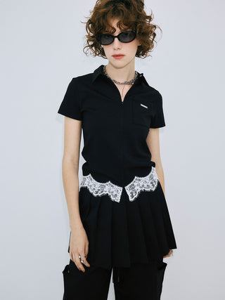 PLEATS MINI SKIRT