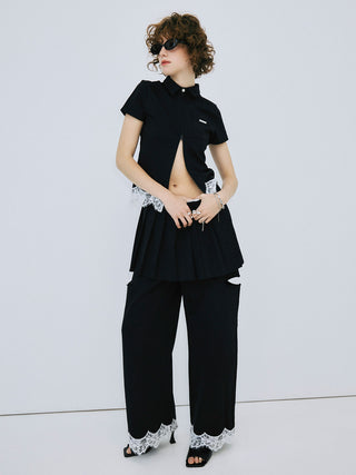 CUTSEW LACE ZIPUP