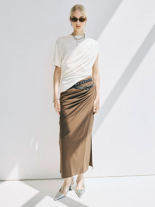 DRAPE CUT SKIRT