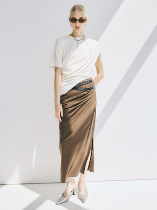 DRAPE CUT SKIRT