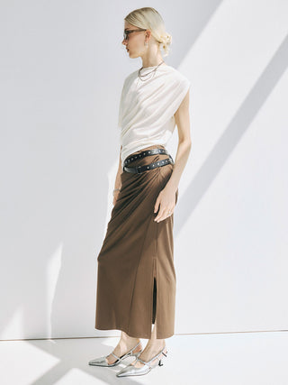 DRAPE CUT SKIRT