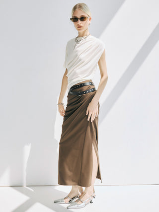 GATHER ASYMMETRY TSHIRT　