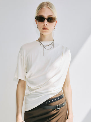 GATHER ASYMMETRY TSHIRT　