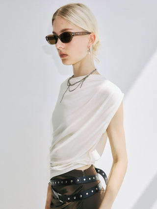 GATHER ASYMMETRY TSHIRT　