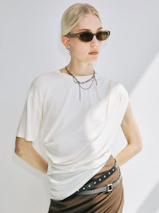 GATHER ASYMMETRY TSHIRT　