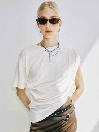 GATHER ASYMMETRY TSHIRT　