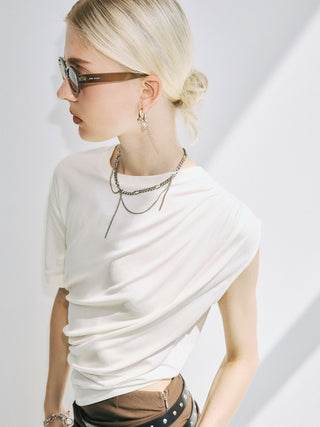 GATHER ASYMMETRY TSHIRT　