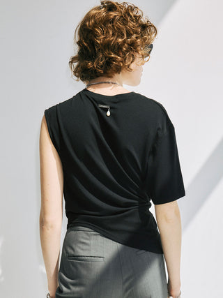 GATHER ASYMMETRY TSHIRT　