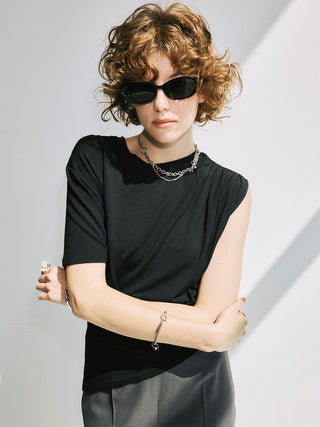GATHER ASYMMETRY TSHIRT　