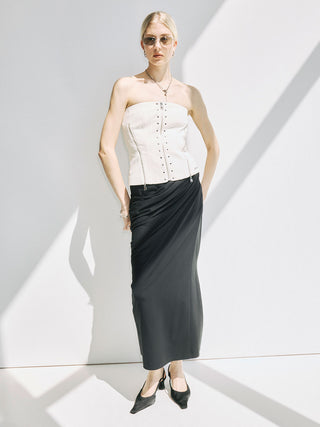 DRAPE CUT SKIRT