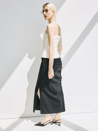 DRAPE CUT SKIRT