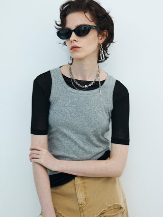 SHEER RIB TEE
