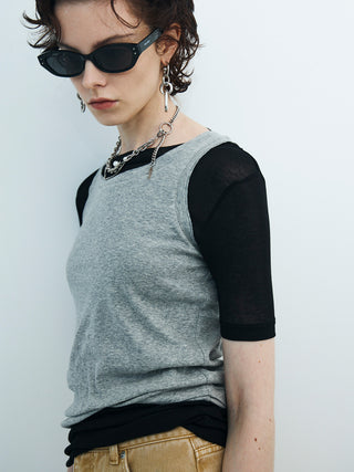 SHEER RIB TEE
