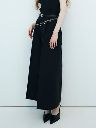 WASH WOOL WIDE PANTS