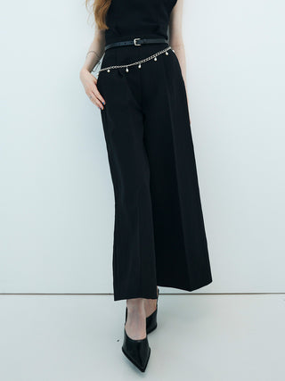 WASH WOOL WIDE PANTS