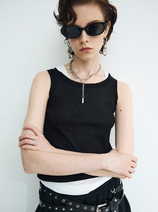 SHEER RIB TANKTOP