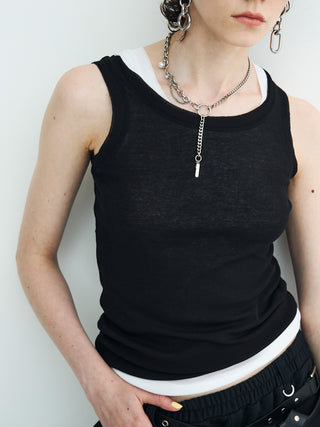 SHEER RIB TANKTOP