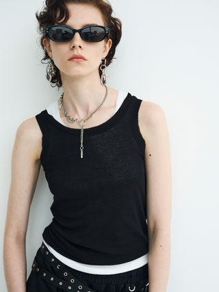SHEER RIB TANKTOP