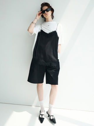 LACE CAMI TRIM TSHIRT