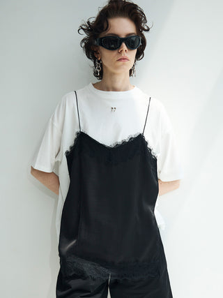 LACE CAMI TRIM TSHIRT