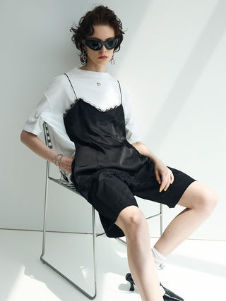 COTTON TWILL WIDE SHORTS