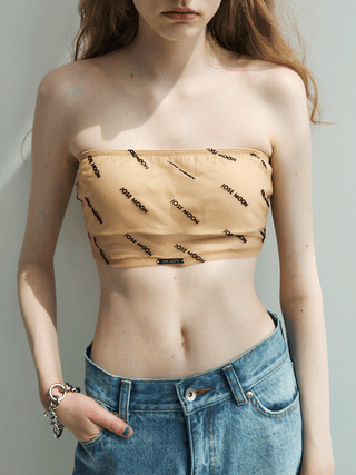MONOGRAM SHEER BARE TOP