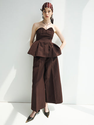 WASH WOOL WIDE PANTS