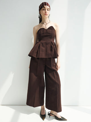 WASH WOOL WIDE PANTS