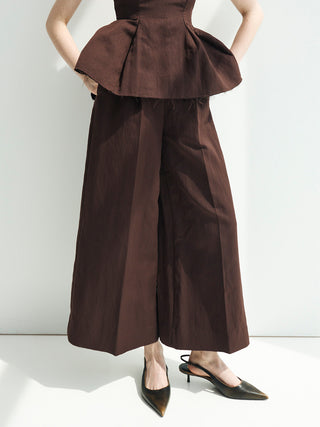 WASH WOOL WIDE PANTS