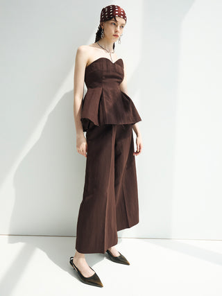 WASH WOOL WIDE PANTS