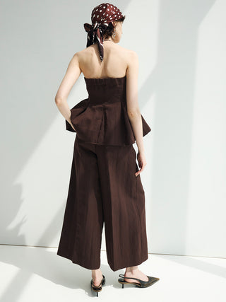 WASH WOOL WIDE PANTS