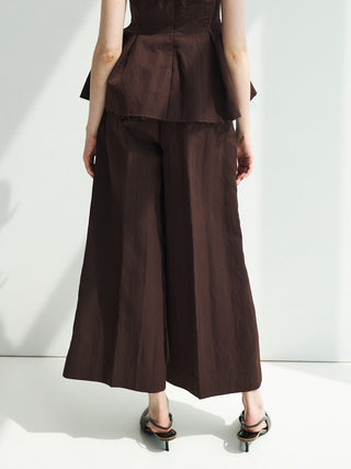 WASH WOOL WIDE PANTS