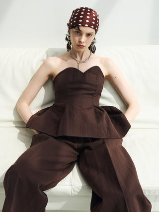 WASH WOOL WIDE PANTS