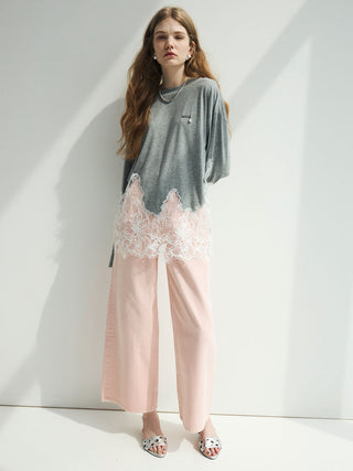 LACE DOCKING LONG TEE
